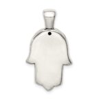 Sterling Silver Antiqued Hamsa Pendant - Image 3
