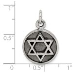Sterling Silver Antiqued Star of David Pendant - Image 4