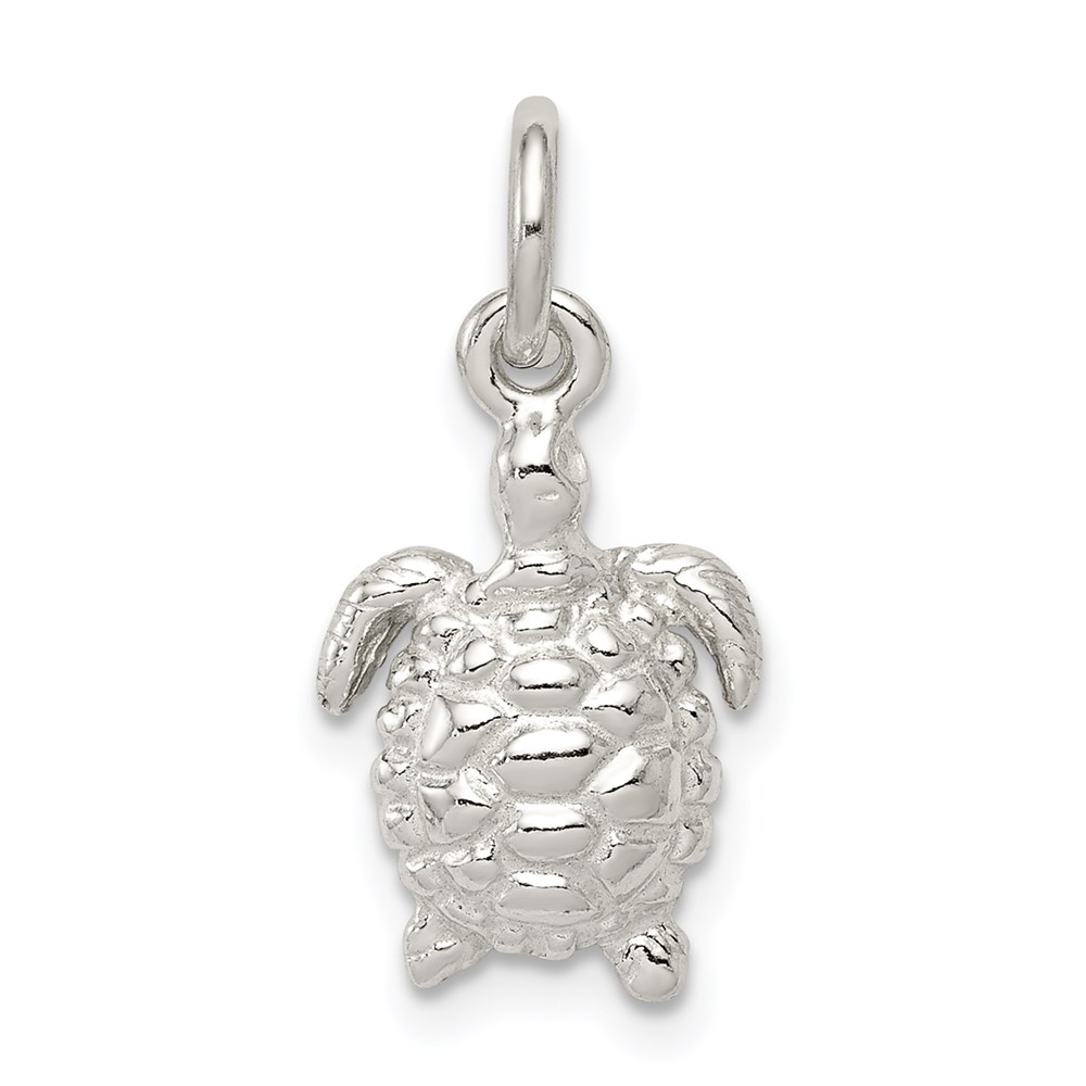 QC951.jpg Sterling Silver Turtle Charm - Image 1