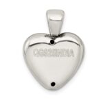 Sterling Silver Antiqued Heart Baby Foot Pendant - Image 3