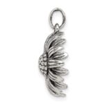 Sterling Silver Antiqued Sunflower Pendant - Image 2