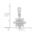 Sterling Silver Fancy CZ Pendant - Image 4