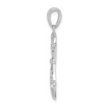 Sterling Silver Rhodium Plated Dog Pendant - Image 2