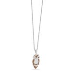 Sterling Silver Rhod-pltd Imitation Pearl/Preciosa Crystal Owl Pendant - Image 6