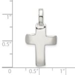 Sterling Silver Polished Cross Pendant - Image 4