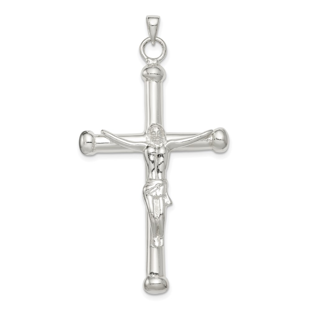 QC9683.jpg Sterling Silver Polished Crucifix Pendant - Image 1