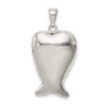 Sterling Silver Antiqued Angel Wings Pendant - Image 3