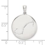 Sterling Silver Rhodium-plated & CZ Scorpio Zodiac Pendant - Image 4