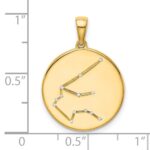 Sterling Silver Gold-plated & CZ Aquarius Zodiac Pendant - Image 4