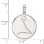 Sterling Silver Rhodium-plated & CZ Pisces Zodiac Pendant - Image 4
