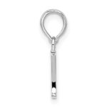 Sterling Silver Rhodium-plated Polished Block Initial -Y- Pendant - Image 2