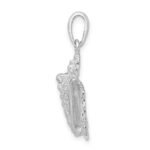 De-Ani Sterling Silver Rhodium-Plated Polished Conch Shell Pendant - Image 3