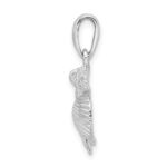 De-Ani Sterling Silver Rhodium-Plated Polished Shell Cluster Pendant - Image 3