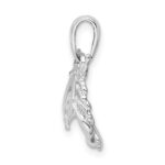 De-Ani Sterling Silver Rhodium-Plated Polished Stone Crab Pendant - Image 3