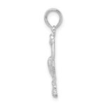 De-Ani Sterling Silver Rhodium-Plated Polished Standing Pelican Pendant - Image 2