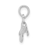 De-Ani Sterling Silver Rhodium-Plated Polished 3D Manatee Pendant - Image 2