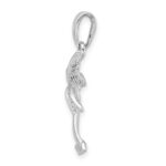 De-Ani Sterling Silver Rhodium-Plated Polished Palm Tree Pendant - Image 3