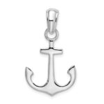 De-Ani Sterling Silver Rhodium-Plated Polished 3D Anchor Pendant