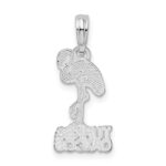De-Ani Sterling Silver Rhodium-Plated Polished Turks and Caicos Flamingo Pendant - Image 4