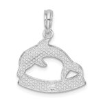 De-Ani Sterling Silver Rhodium-Plated Polished Key West Dolphin Pendant - Image 5