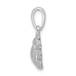 De-Ani Sterling Silver Rhodium-Plated Polished Frog Pendant - Image 3