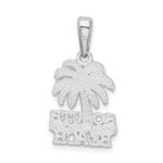 De-Ani Sterling Silver Rhodium-Plated Polished South Beach Palm Tree Pendant - Image 3