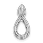 Sterling Silver Rhodium Diamond Figure-8 Chain Slide - Image 3
