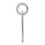 Sterling Silver/Rhodium-plated Elongated Polished Number 1 Charm - Image 2
