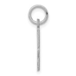 Sterling Silver/Rhodium-plated Elongated Polished Number 3 Charm - Image 2