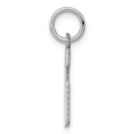 Sterling Silver/Rhodium-plated Elongated Polished Number 6 Charm - Image 2