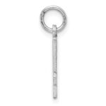 Sterling Silver/Rhodium-plated Elongated Number 14 Charm - Image 2