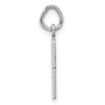 Sterling Silver/Rhodium-plated Elongated Number 18 Charm - Image 2