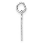 Sterling Silver/Rhodium-plated Elongated Number 95 Charm - Image 2