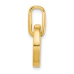 Sterling Silver Gold-plated Polished Mother of Pearl Circle Drop Pendant - Image 2