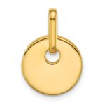 Sterling Silver Gold-plated Polished Mother of Pearl Circle Drop Pendant - Image 3