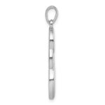 Sterling Silver Rhodium-plated Polished Triple Circle Pendant - Image 2