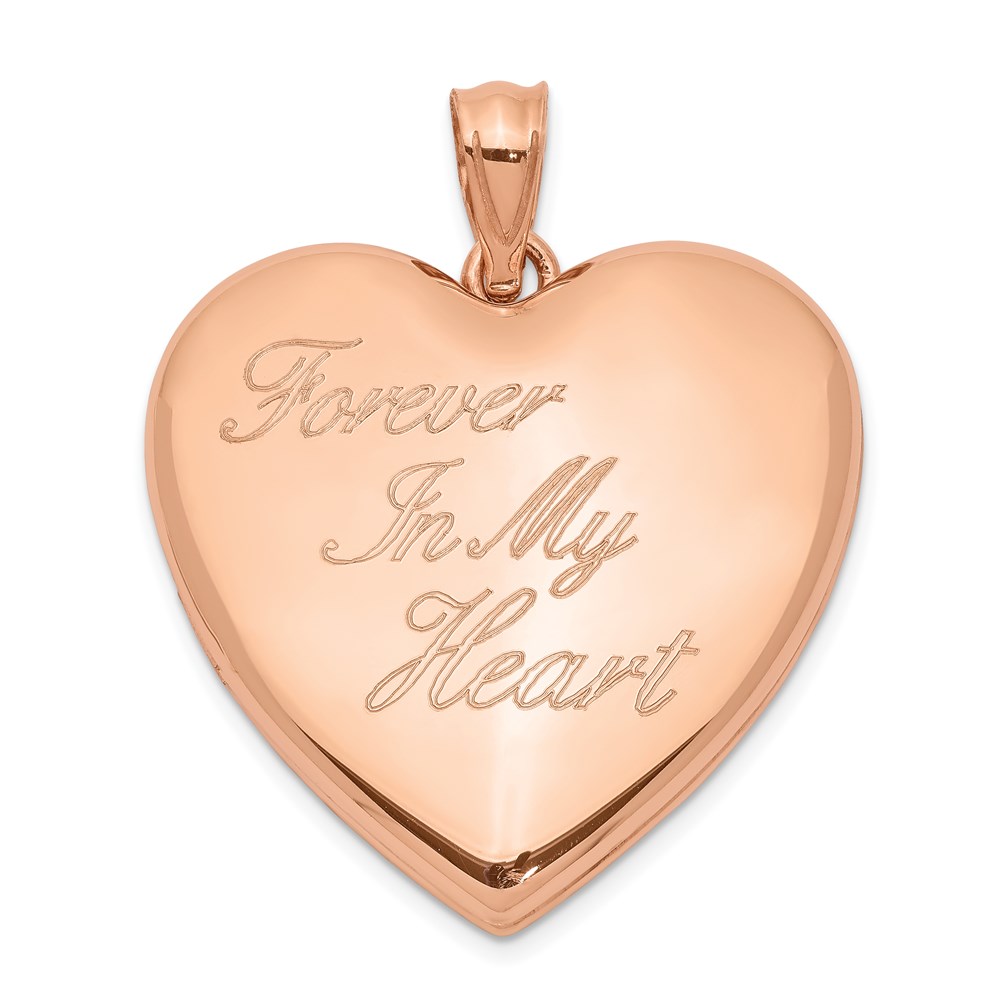 QLS1002.jpg Sterling Silver Rose-tone Forever In My Heart Ash Holder Heart Locket - Image 1