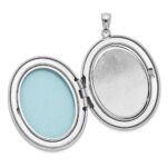 Sterling Silver Rhodium-plated Forever In My Heart Ash Holder Oval Locket - Image 4
