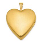1/20 14K Gold Filled Polished & Satin Fancy Border 19mm Heart Locket - Image 3