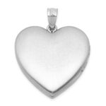 Sterling Silver Rh-plated Satin Epoxy I Love You Floral 24mm Heart Locket - Image 3