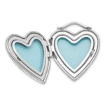 Sterling Silver RH-pl ALWAYS IN MY HEART FOREVER.. 20mm Heart Locket - Image 4
