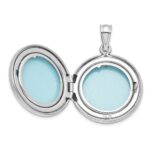 Sterling Silver Rhodium-plated Celtic Knots 20mm Round Locket - Image 4