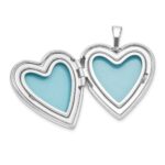 Sterling Silver Rh-plated Heart 20mm and 12mm Locket/Pendant Set - Image 5