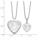 Sterling Silver RH-plated YOU ARE MY... 20mm/12mm Locket/Pendant Set - Image 6