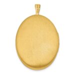 Sterling Silver Gold-Plated 26mm Satin & Enameled Floral Scroll Locket - Image 3