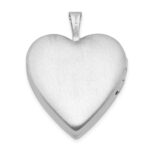 Sterling Silver Rhodium-plated 20mm D/C & Enameled Love Heart Locket - Image 3