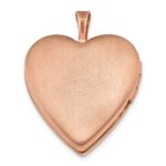 Sterling Silver Rose Gold-plated 20mm Double Hearts Heart Locket - Image 3