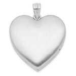 Sterling Silver Rhodium-plated 24mm D/C Footprints Ash Holder Heart Locket - Image 3