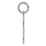 Sterling Silver Rhod-plated Eng. Boy Polished Front/Back Disc Charm - Image 2