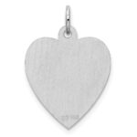 Sterling Silver Rhodium-plated Engraveable Boy Disc Charm - Image 4